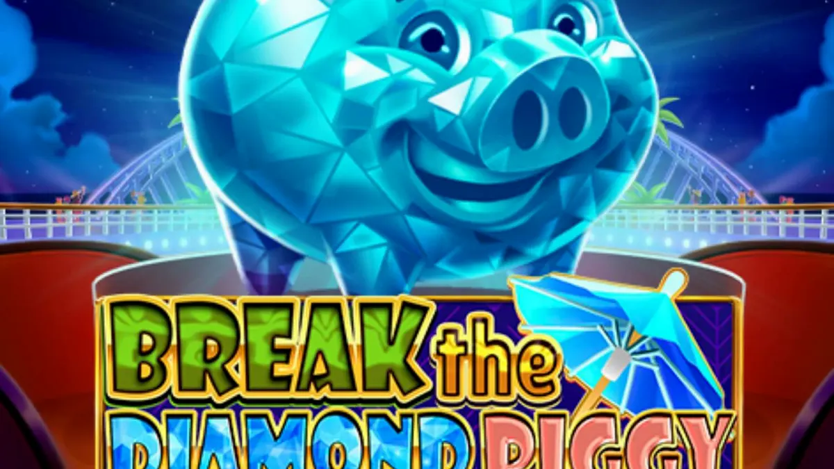 Tampilan visual slot Break the Diamond Piggy dengan tema kapal pesiar dan celengan babi emas.