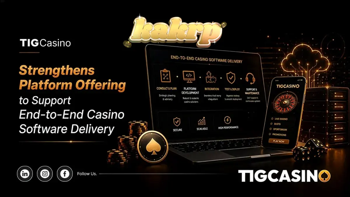 Tampilan antarmuka platform teknologi kasino modern